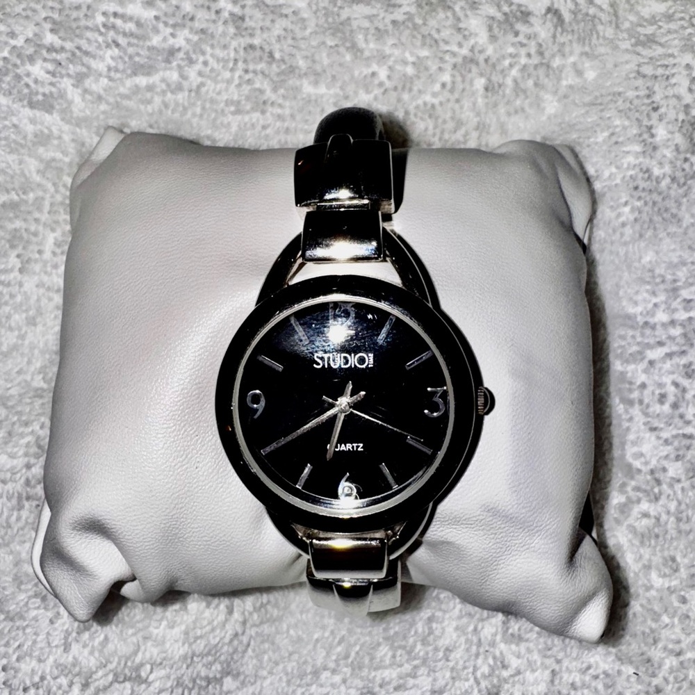 Studio Silver and Black Women's Watch